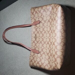 Coach Tan and Brown Signature Tote